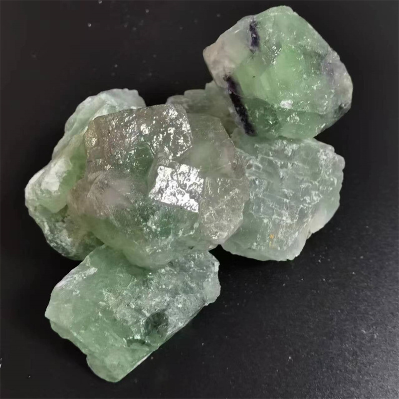 钢厂冶炼萤石块氟化钙颗粒装饰绿色萤石原矿石摆件工艺品紫色萤石