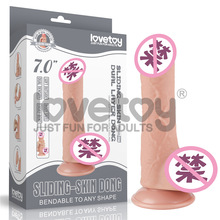 lovetoy正品双层TPE仿真滑皮阳具成人女用情趣用品自慰器LV317201