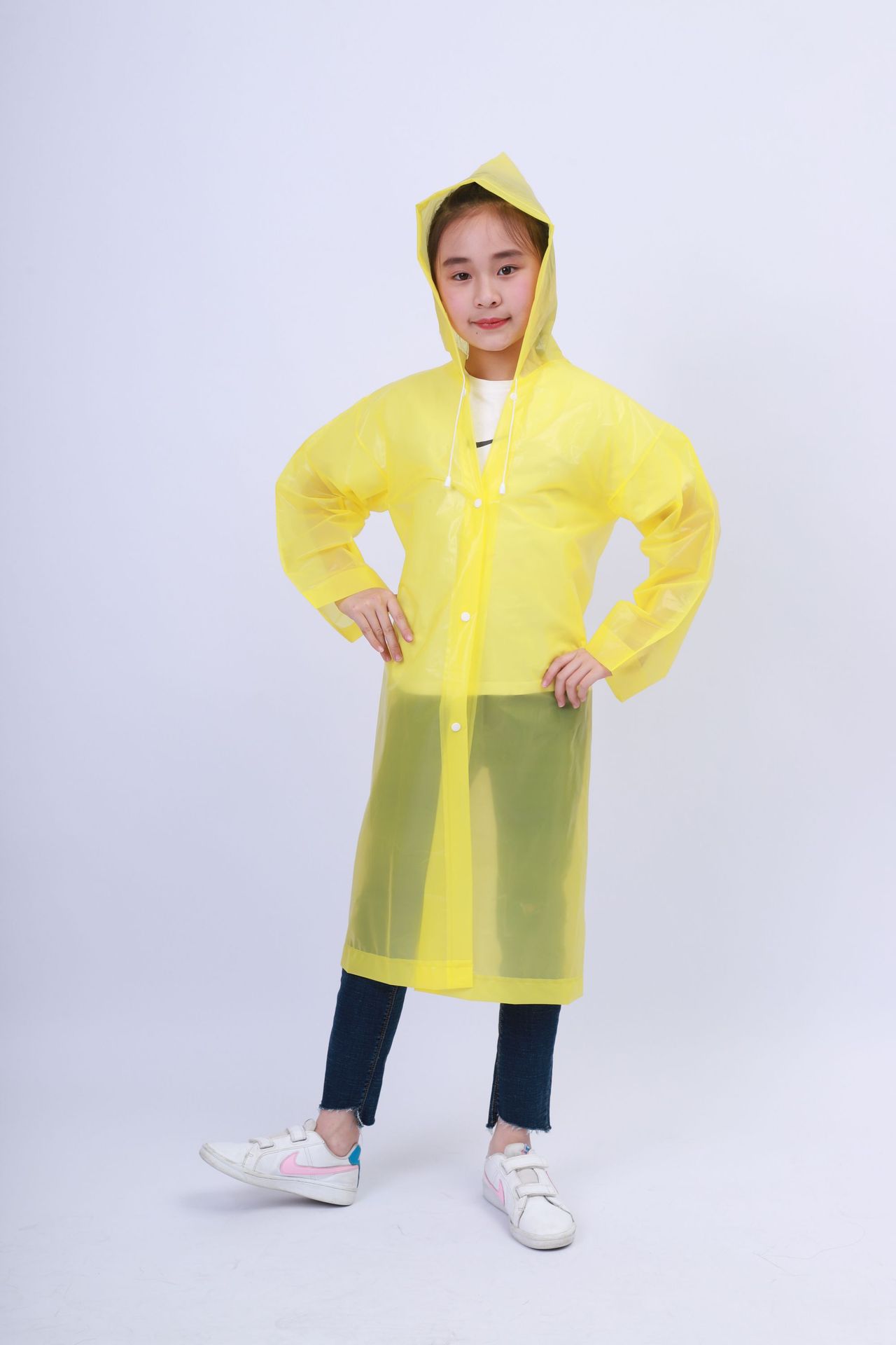 厂家直销加厚eva一次性雨衣成人儿童可选可印刷logo