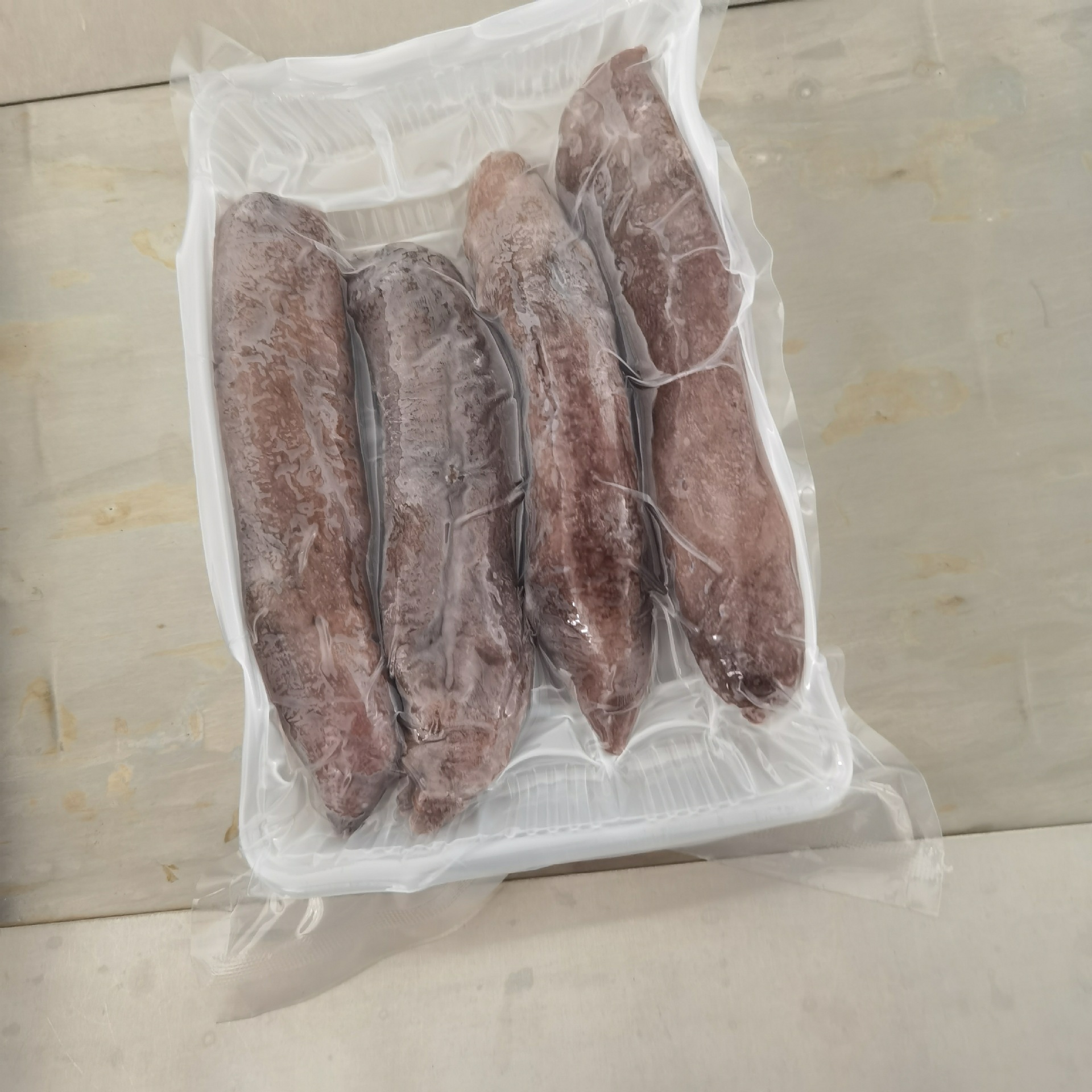 新鲜即食大乌参400g 速冻茄子参 单只海参丝块段酒店海参