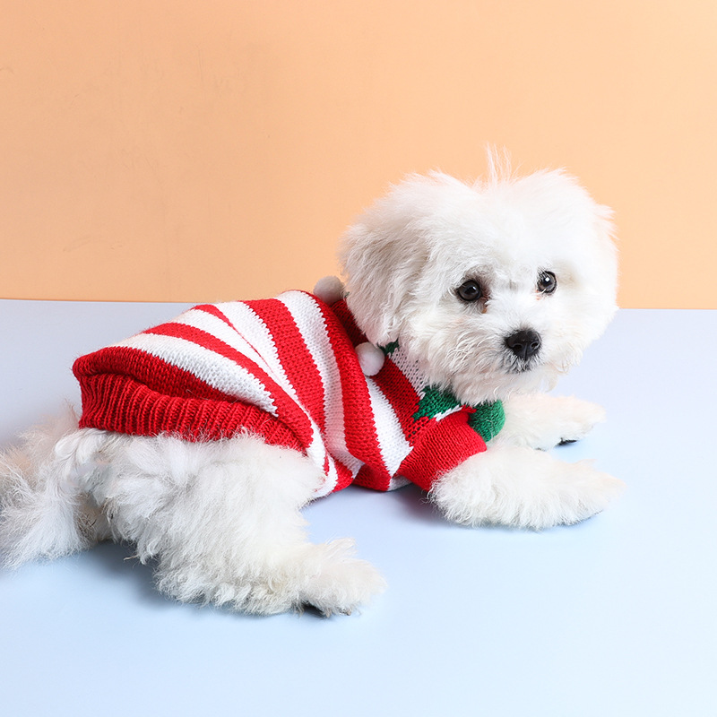 Christmas New Autumn and Winter Dog Clothes Cat Clothes Dog Winter Warm Dog Clothes Leisure Warm Pet Sweater