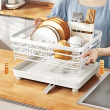碗碟收纳架厨房置物架单层滤水碗篮台面晾碗架碗筷盘子沥水架