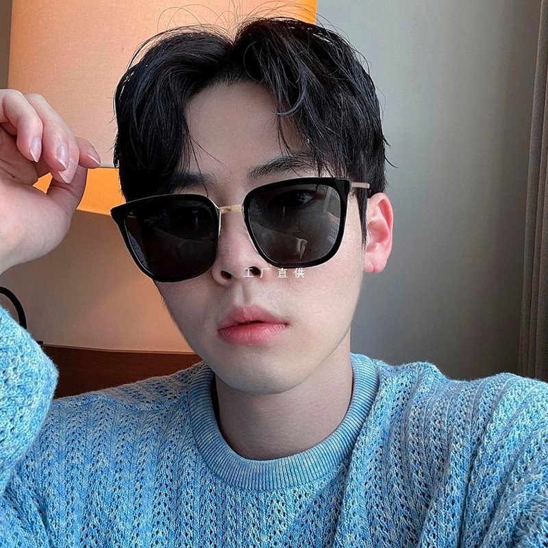 复古方形墨镜男士司机开车大脸新款时尚潮流防紫外线太阳眼镜