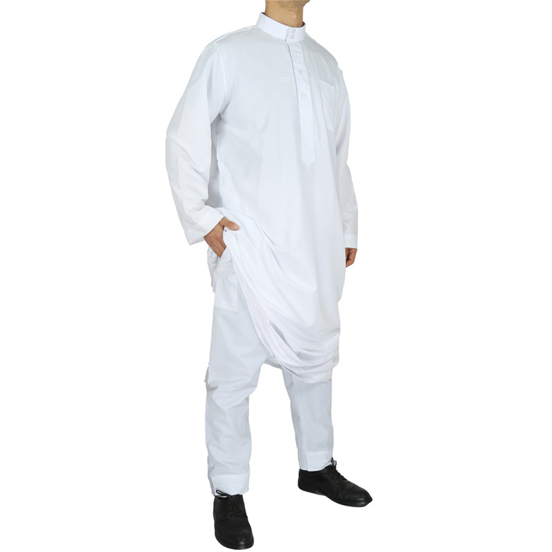 Muslim Men's Two-Piece Suit Qatar Hui Men's Clothing Pakistan Two-Piece Suit Clothing Factory Wholesale