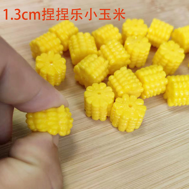 bouncy small corn compressable musical toy tpr simulation corn segment food model doll house candy toy vent toys