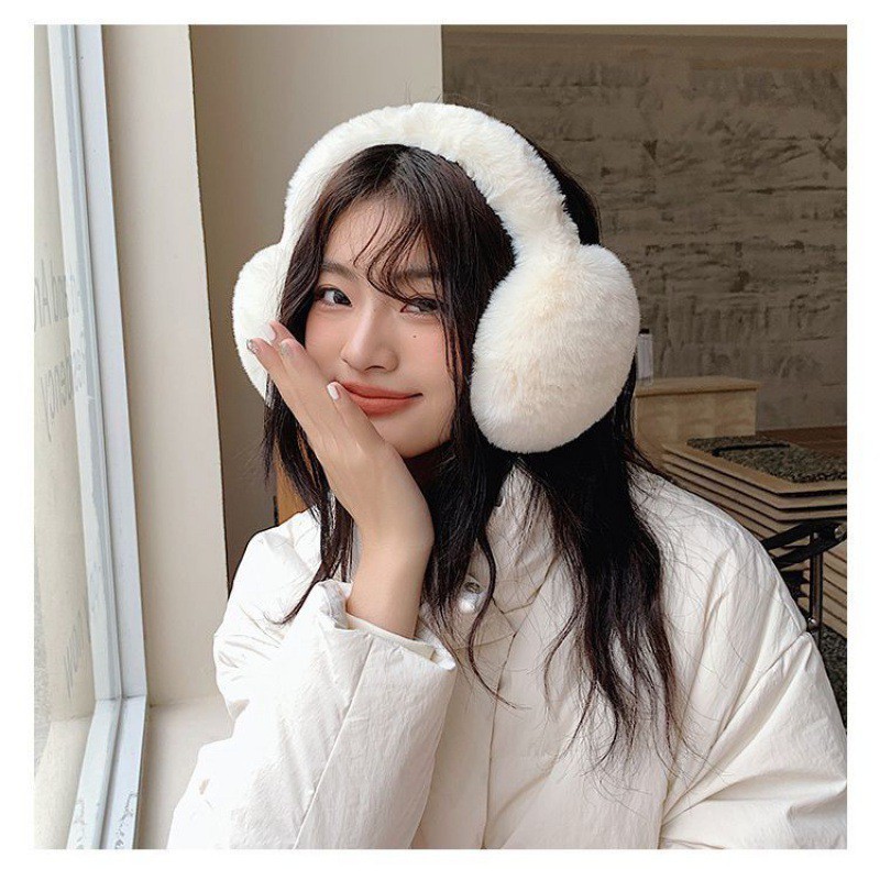 保暖耳罩冬天白色护耳套冬季防寒防风耳套耳包冬天加厚折叠独立站