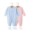 newborn baby one-piece garment spring and autumn Long sleeve pure cotton supple Home pajamas A generation of fat 0-1 Old baby Romper