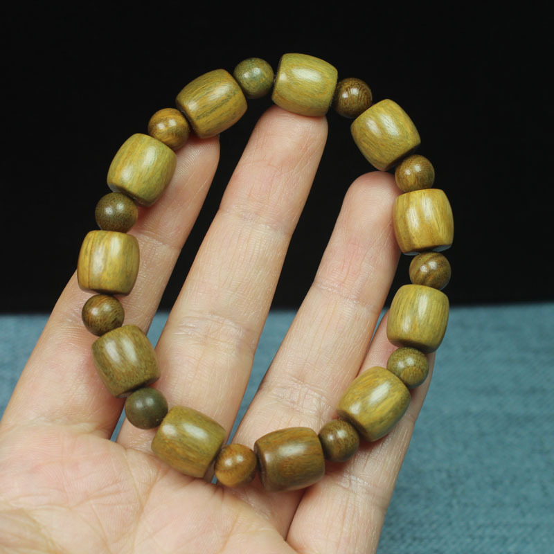 代发 阿根廷绿檀老型桶珠手串12mm带隔珠 佛珠手链带清香男女念珠