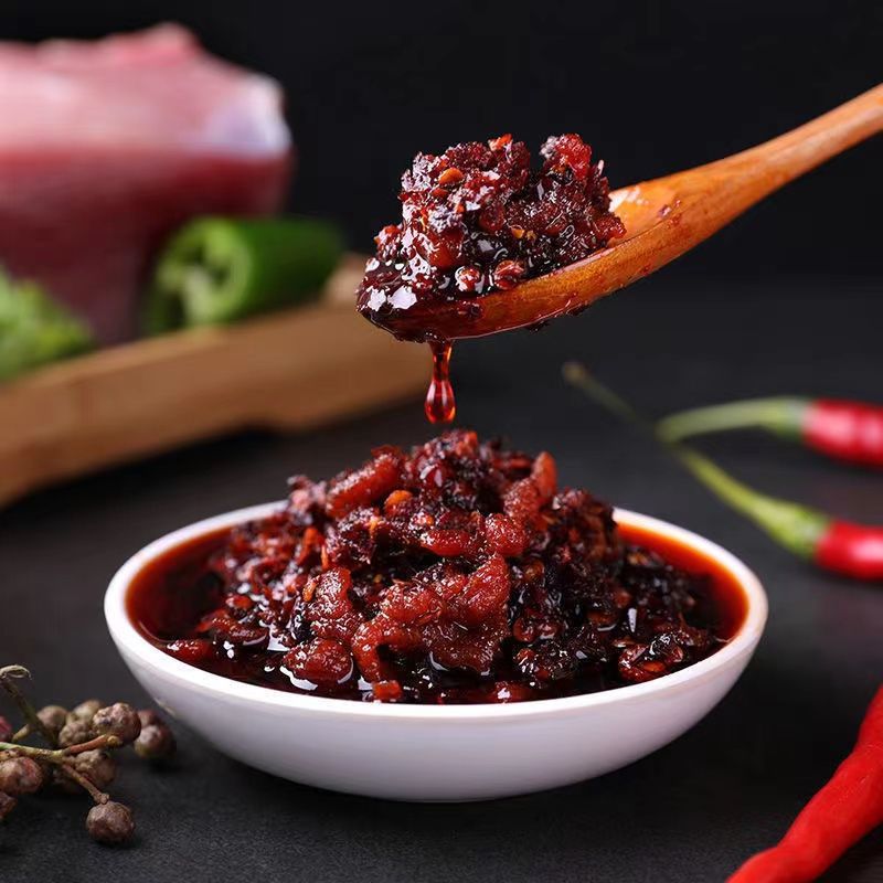 老干妈干煸肉丝油辣椒260g瓶装 贵州特产拌饭下饭酱香辣酱辣椒酱