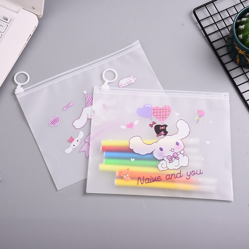 a Large Number of Spot Cute Cartoon Rabbit Zipper Bag Waterproof Moisture-Proof Student Office Materials Stationery Bag Pencil Case Wholesale