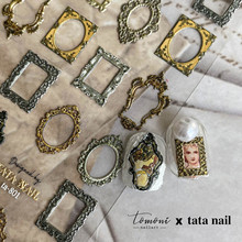 ta801浮雕tata&tomoni合作款日系美甲贴纸背胶指甲贴边框波西米亚