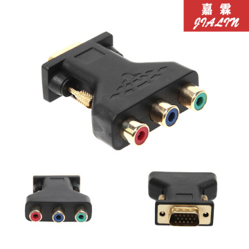 vga转色差vga转av转接头vga转3rca vga莲花头 vga色差线 vga转rca