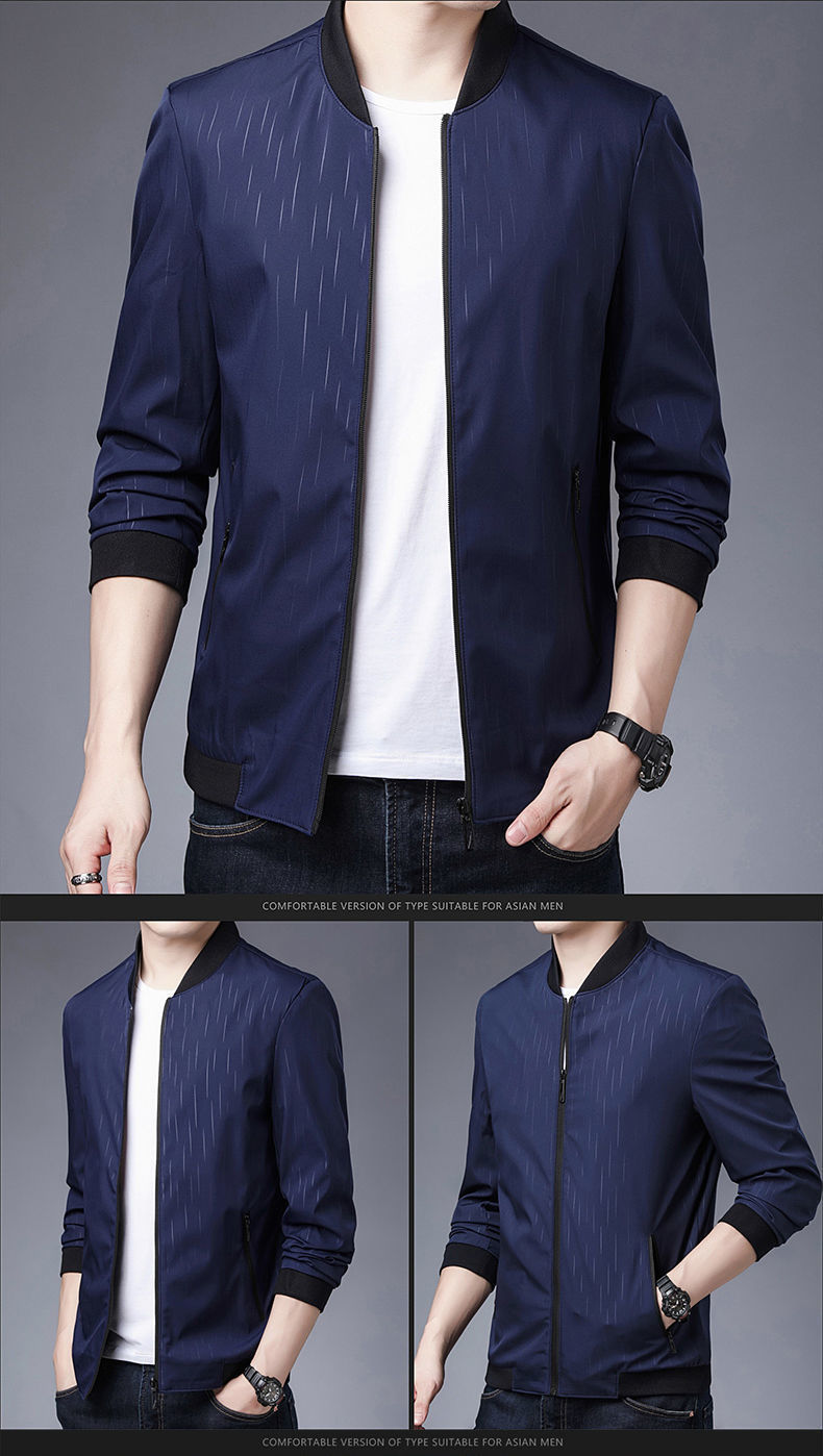 2021春季新款男士夹克青中年春装休闲外套春秋男装爸爸秋冬上衣