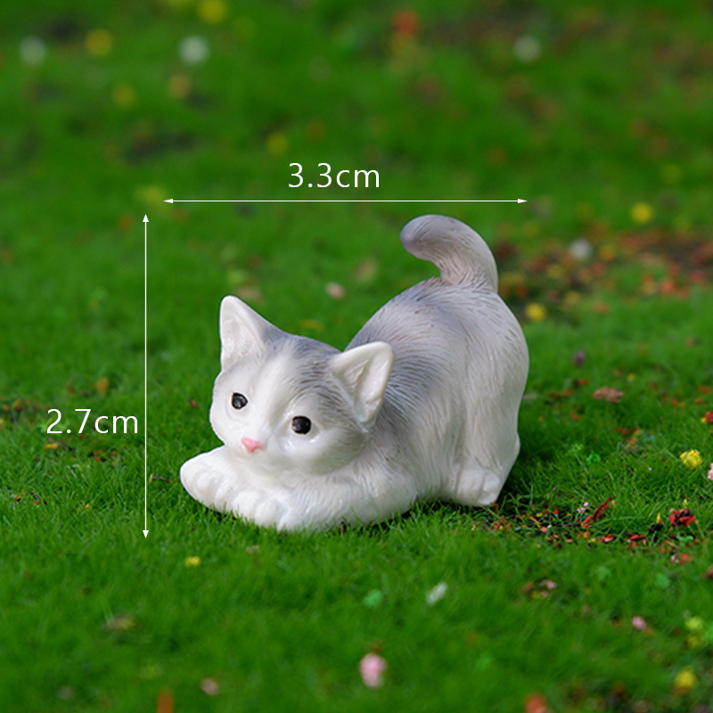 Kitten Creative Micro Landscape Resin Crafts Small Ornaments Cartoon Cat Succulent Landscaping Decoration Doll Desktop