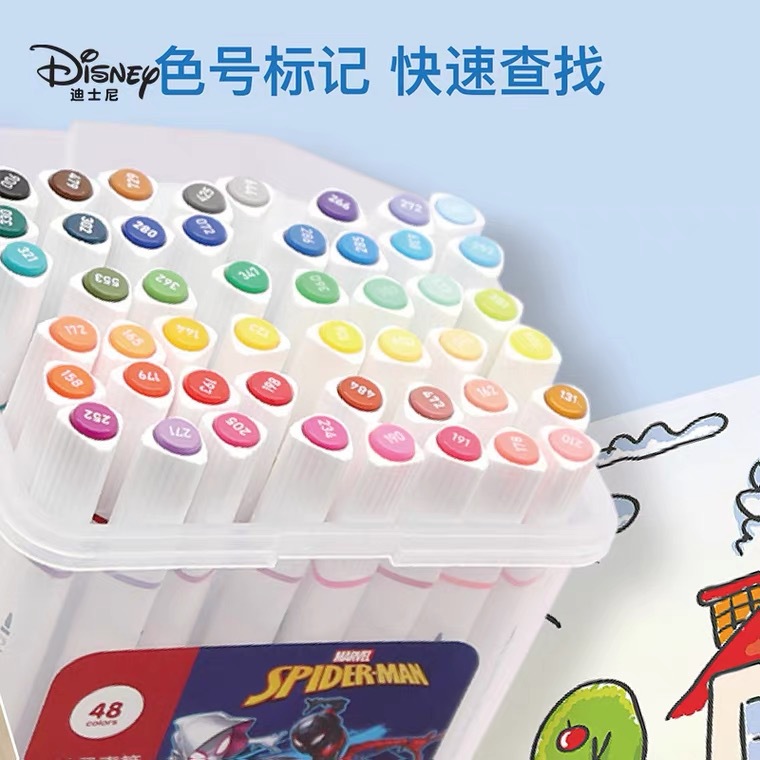 Disney Dm2162/63 Series Marvel Ice and Snow 12/24/36/48/60 Color Water-Based Marker Pen