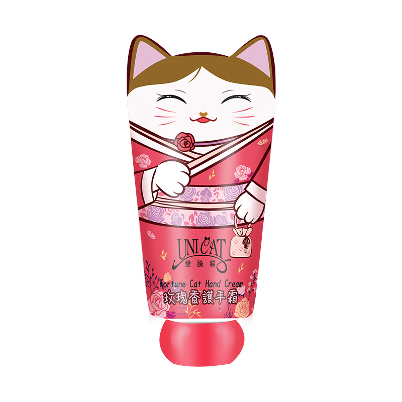 台湾原装进口unicat变脸猫玫瑰香护手霜滋润保湿补水防干裂