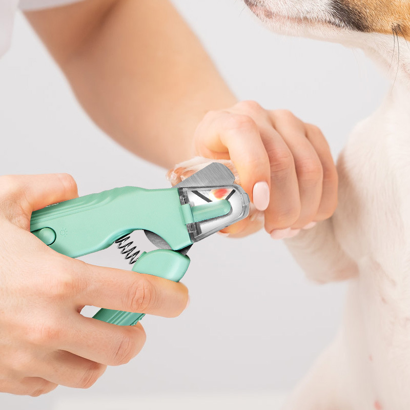 Pet Scissors Nail Polish All-in-One Machine Dog Nail Cutter Led Light Cat Nail Clippers Two-in-One Pet Nail Clipper