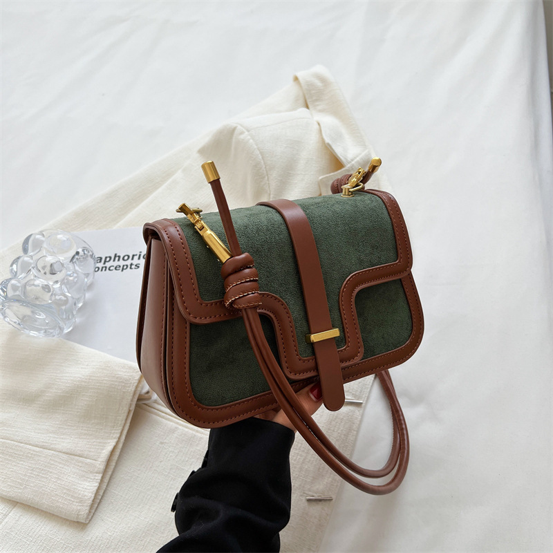 High-Grade Small Bag Women's Bag 2022 Autumn and Winter New Fashion Frosted Crossbody Bag All-Match Shoulder Small Square Bag Bags