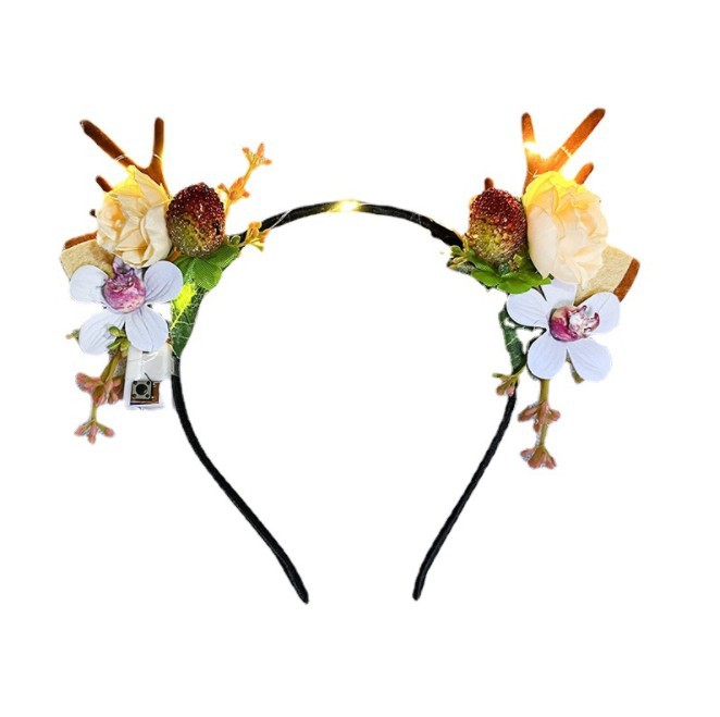 Christmas Glowing Antler Hairband Flash Stall Headband Headdress FARCENT Reindeer Toys Wholesale