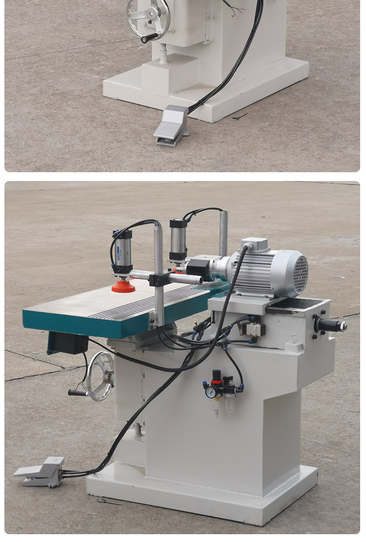 多头水平木工钻床三头钻信俊成供应打孔机械气动压料孔距可左右调