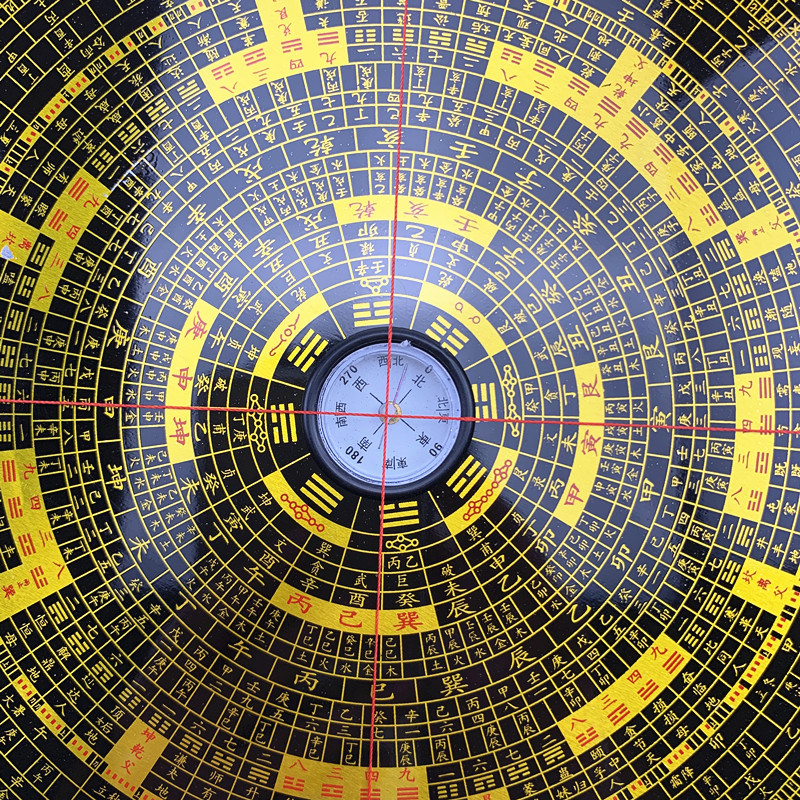 风水高罗盘专业铜面罗经仪指南针随身八卦袖珍3寸小号罗盘仪