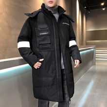 2023冬季新款潮流加厚保暖羽绒服男士韩版帅气中长款休闲运动外套