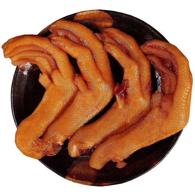 潮汕酸辣醋泡鸭爪脚卤味鸭翅掌香泡椒龙岩休闲奶茶零食