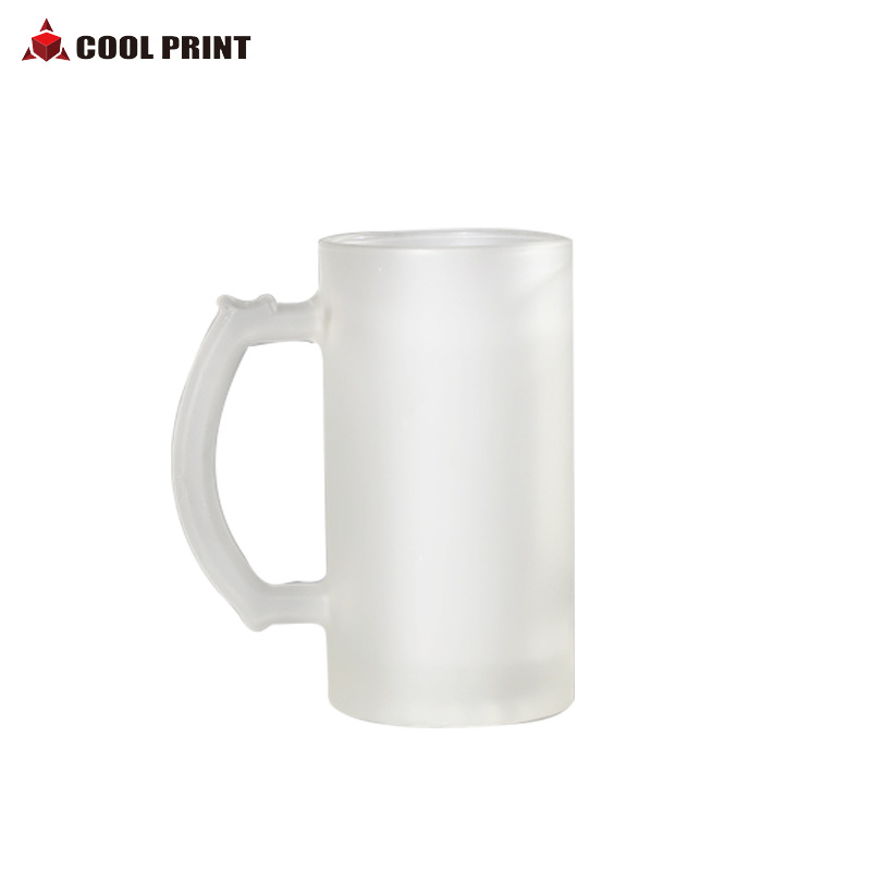 Thermal Transfer Printing New 16Oz Glass Beer Mug Patch Beer Steins Creative Sublimation Beer Steins Printable Logo