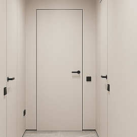 现代轻奢隐藏极窄隐形门无框门窄边框卧室暗门全屋