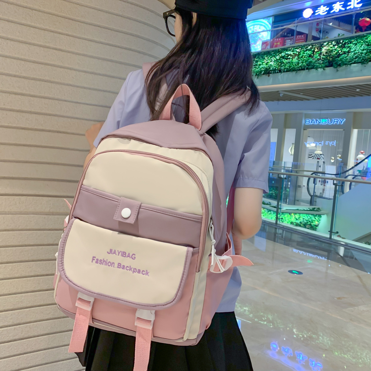 2022 New Korean Style Large Capacity Backpack Primary School Junior High School High School Student Schoolbag Shopping Versatility for Traveling Backpack