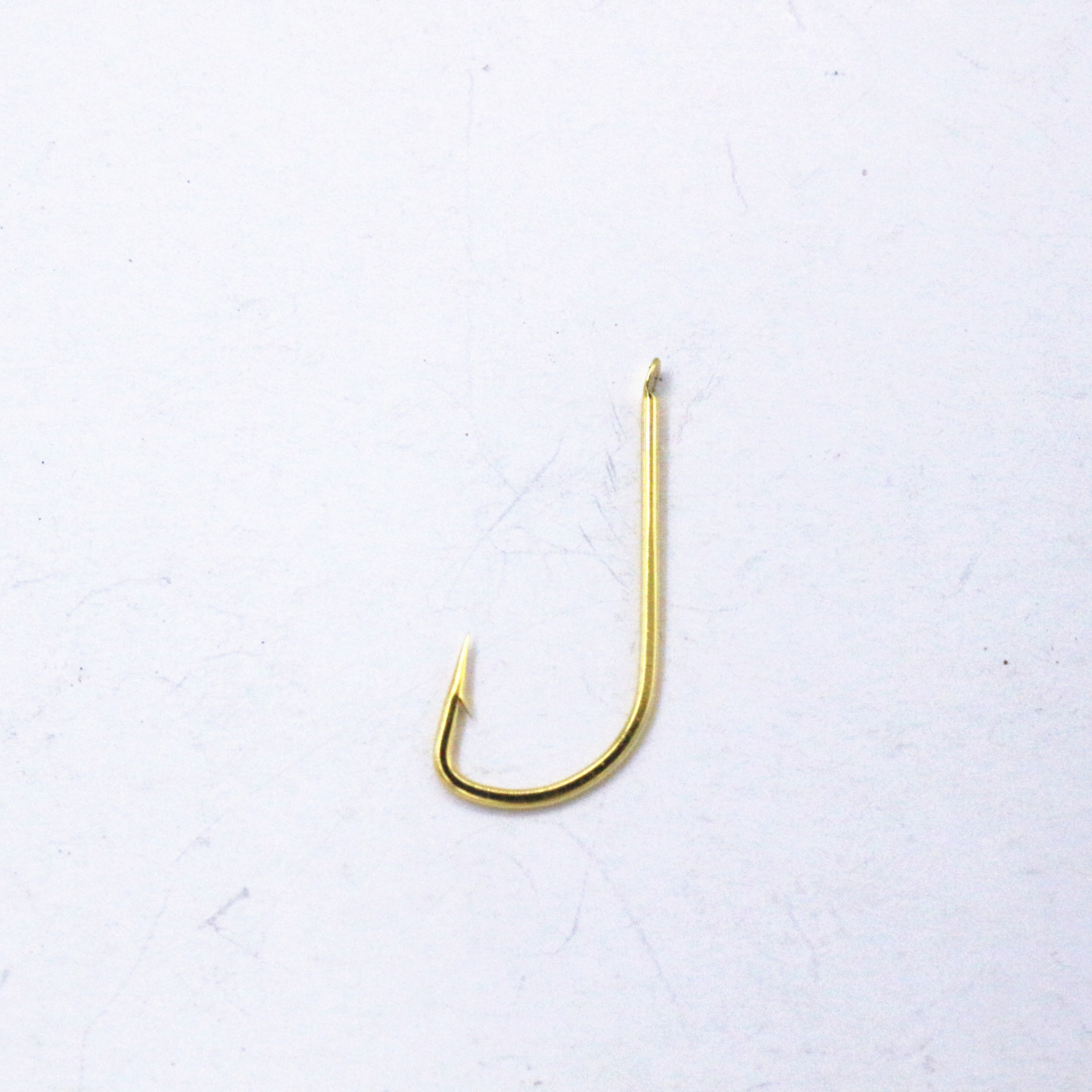 广东工厂散装鱼钩批发路亚水库金袖钩身扁平钩柄金色袖锋利倒刺