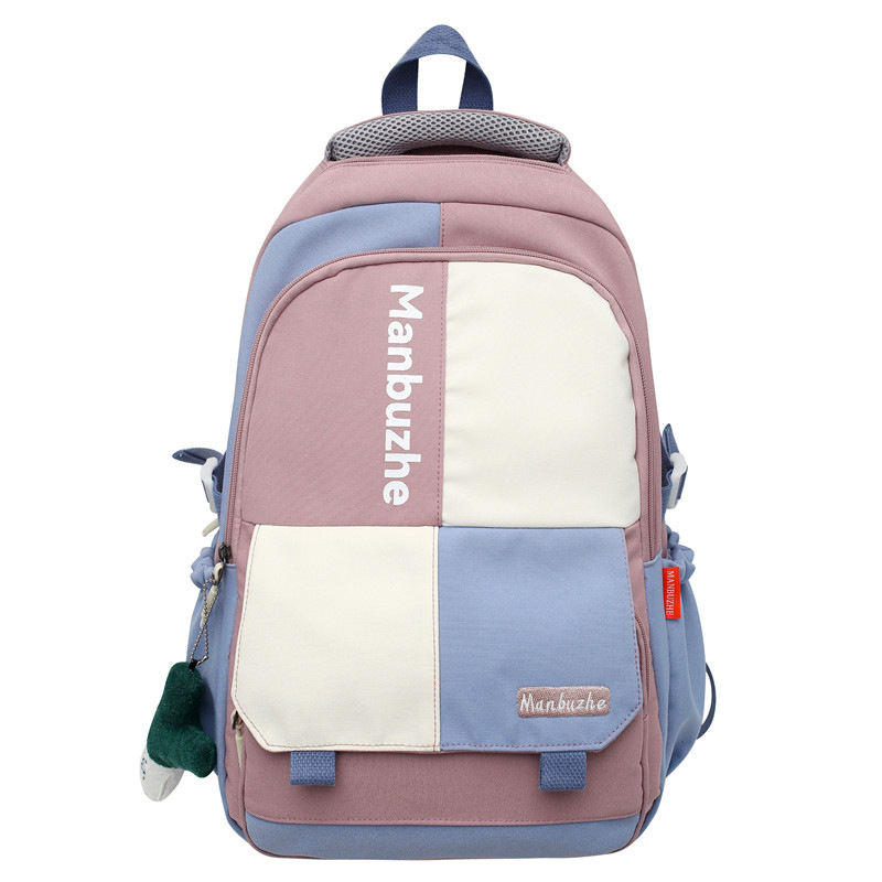 2023 New Fashion Casual Backpack Wholesale Korean Style Large Capacity Letter Backpack Japanese Middle School Student Schoolbag