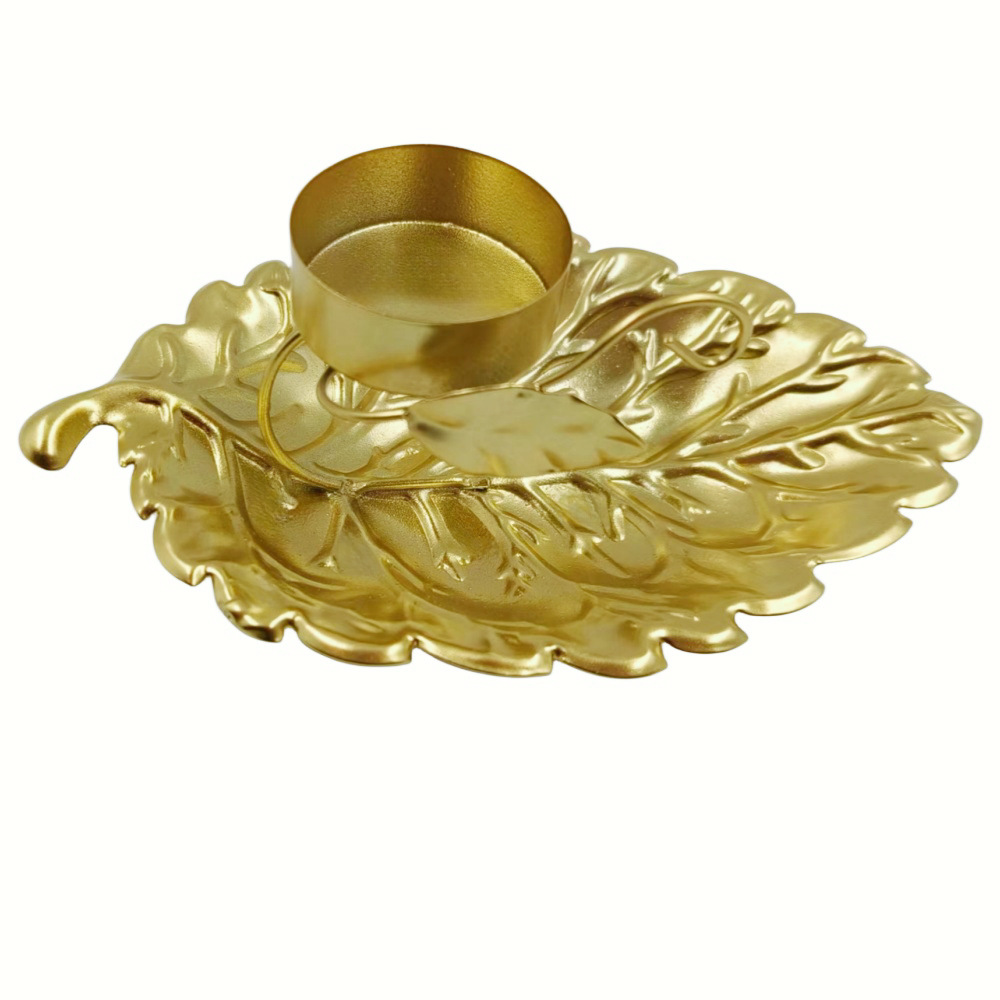 浮雕金属工艺品蜡烛托盘项链文具用品收纳铁艺烛台小摆件干果盘