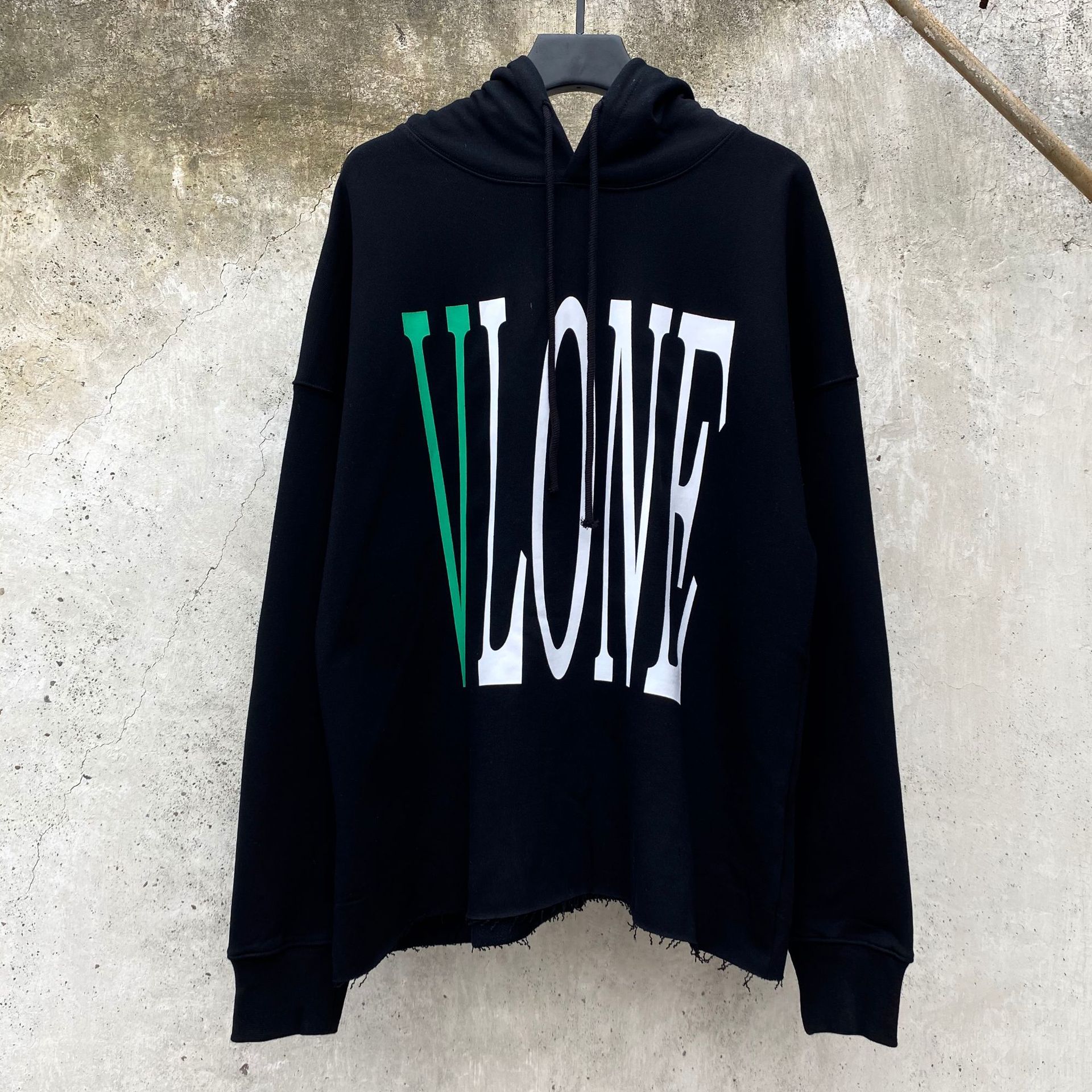 vlone staple hoodie 经典黑绿 大v限定连帽衫宽松连帽卫衣秋冬款