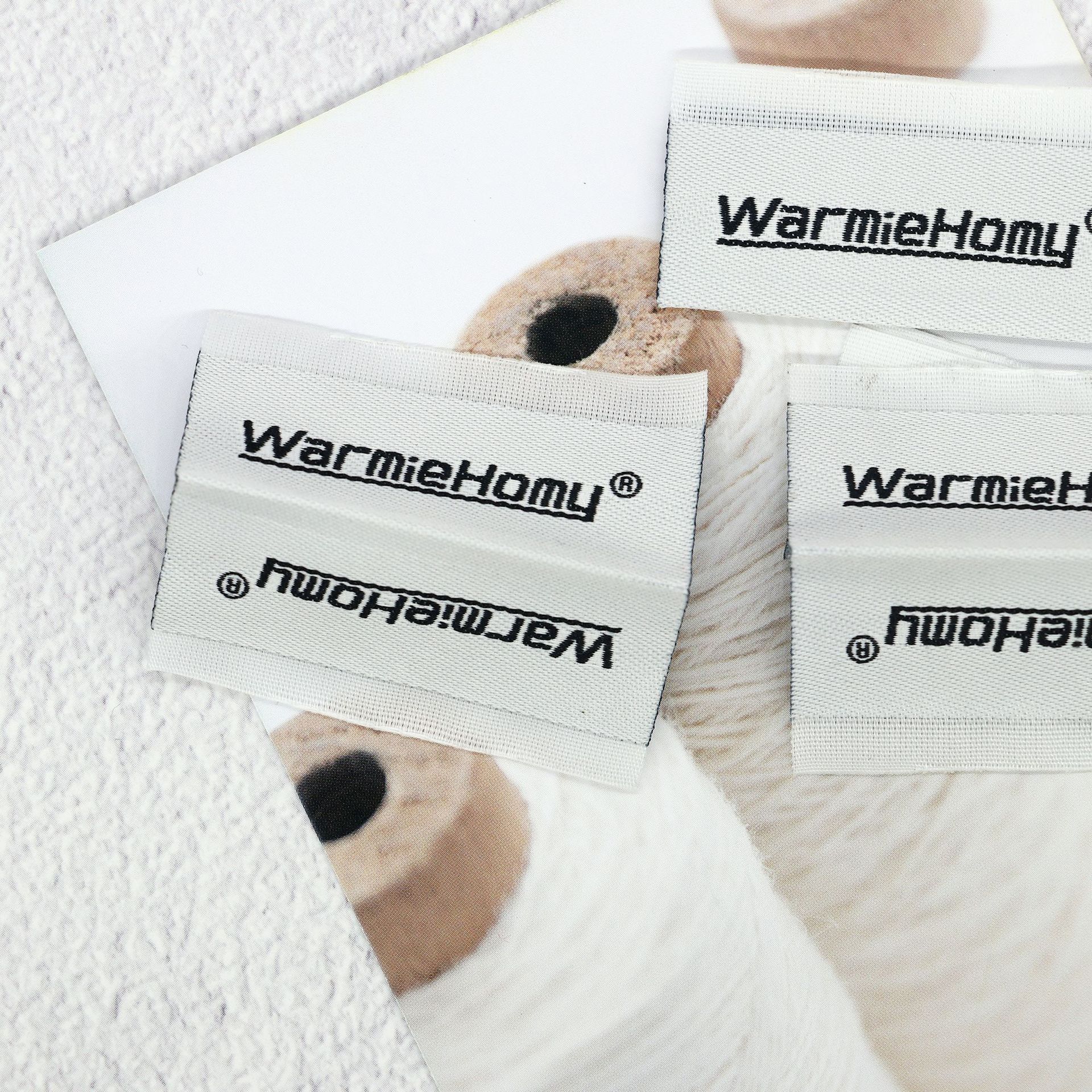 厂家直销对折标织唛服装领标涤纶双锦织标