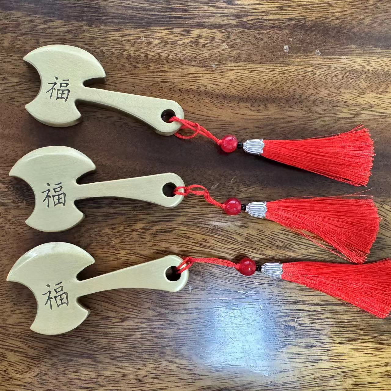 森舍黄铜实心斧子挂件斧头工艺品批发摆件家居手把件乔迁结婚代发