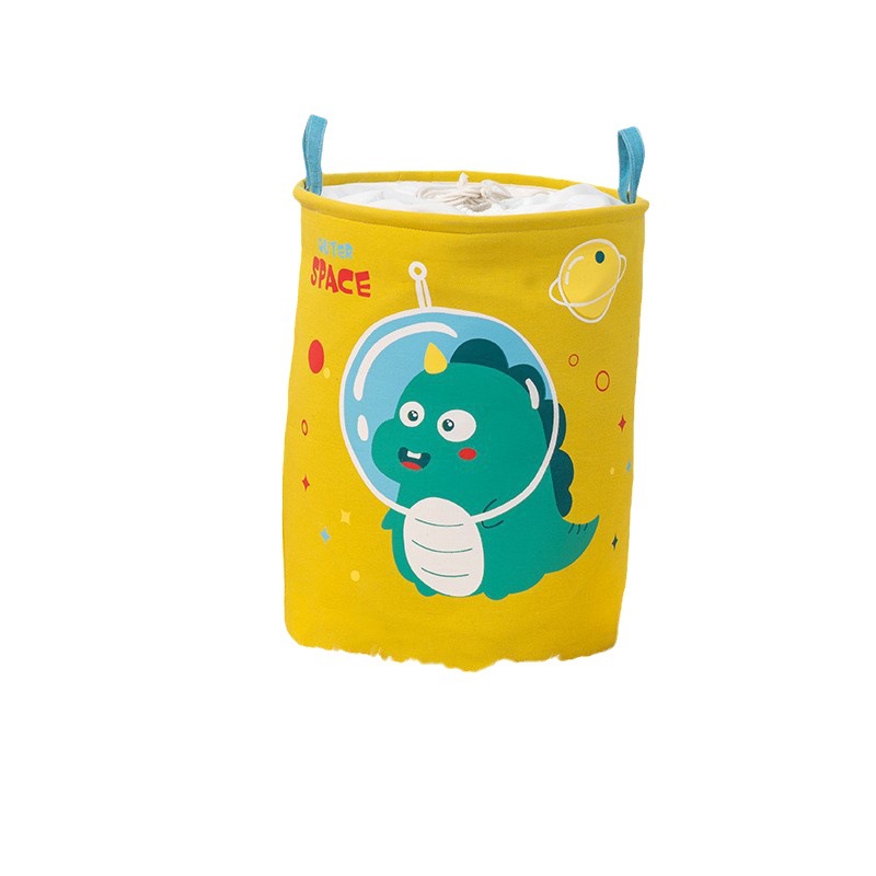 Children's Plush Toys Storage Box Basket Bucket Large Capacity Laundry Basket Baby Finishing Box Drawstring Thick Fabric Bags