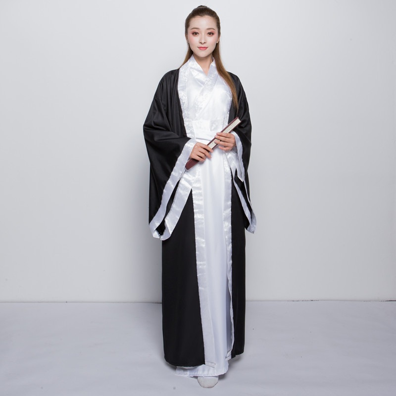 直裾深衣古装演出服装男士黑色汉服直裾大氅深衣影楼古代华服唐装