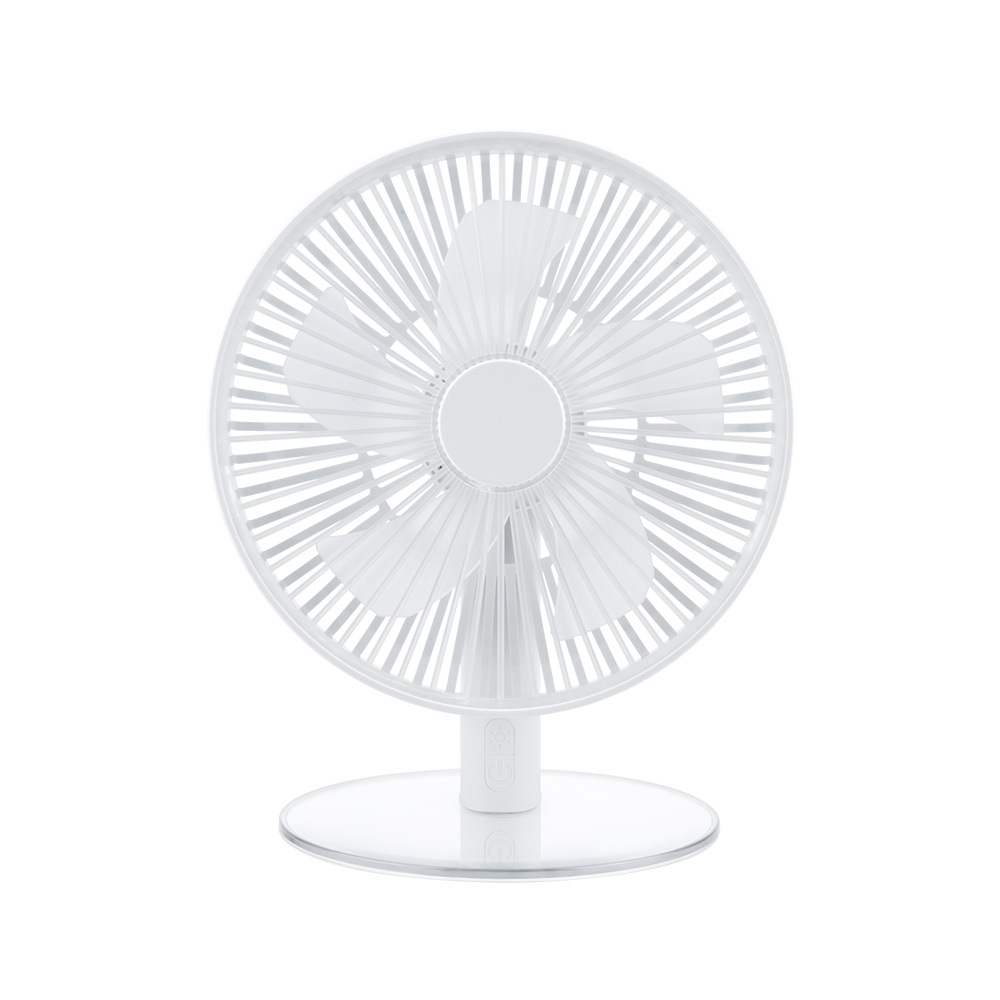 New Desktop Fan USB Rechargeable Small Fan Night Light Noiseless Electric Fan Internet Celebrity Outdoor Camping Cross-Border Fan