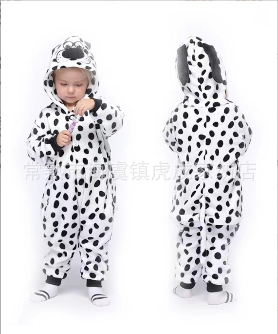 Cross-Border Foreign Trade Children's Animal Jumpsuit Romper Baby Autumn and Winter Flannel Gray Wolf Turtle Romper One-Piece Pajamas