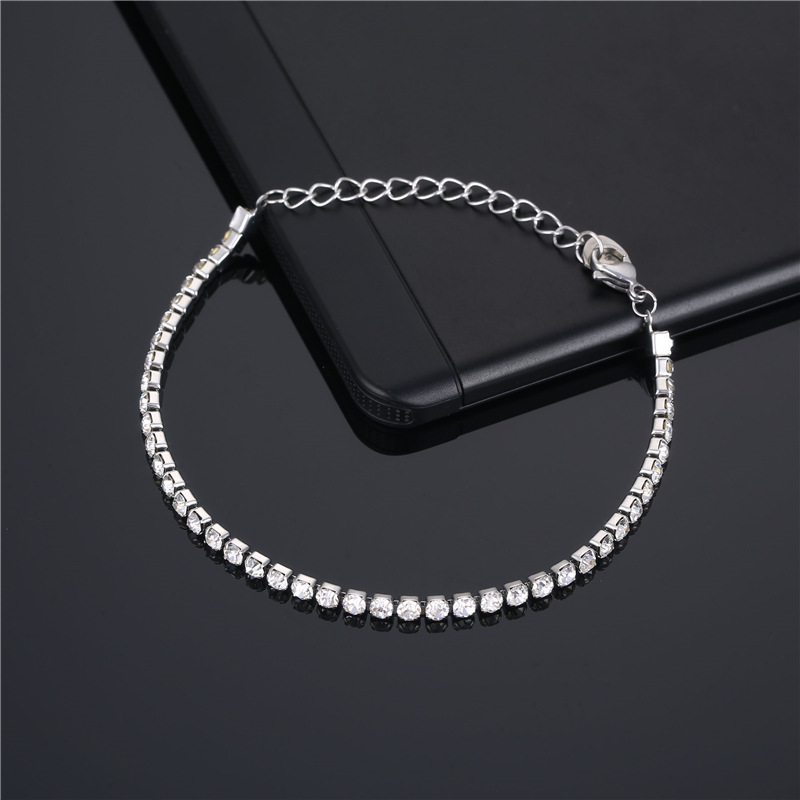 Europe and America Cross Border New Accessories Pearl Rhinestone Bracelet Seven-Color Drop Oil Bracelet Bohemian Stainless Steel Bracelet