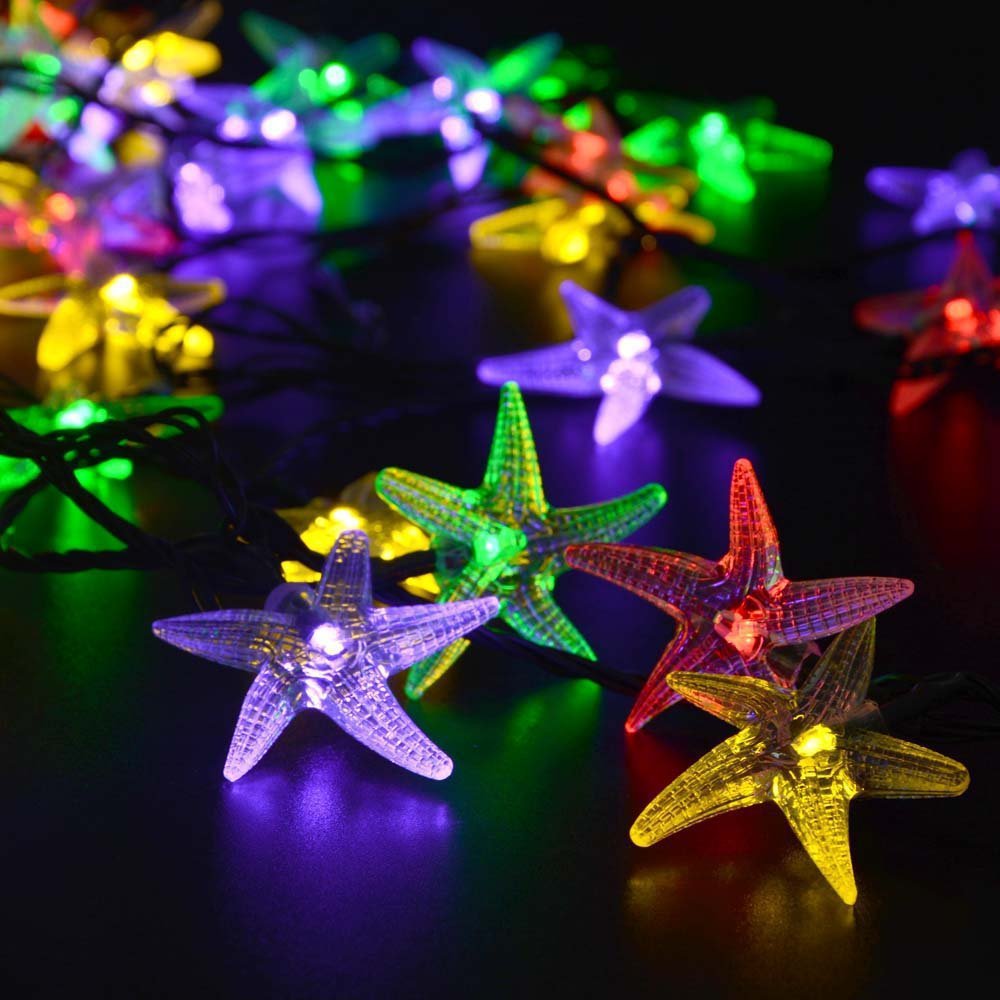 2021 new led outdoor solar-powered string lights outdoor garden christmas clothes decoration court ocean xingx string wholesale