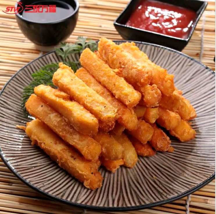 三统万福黄金地瓜条台湾甘梅地瓜条 零食冷冻薯条半成品1kg红薯条