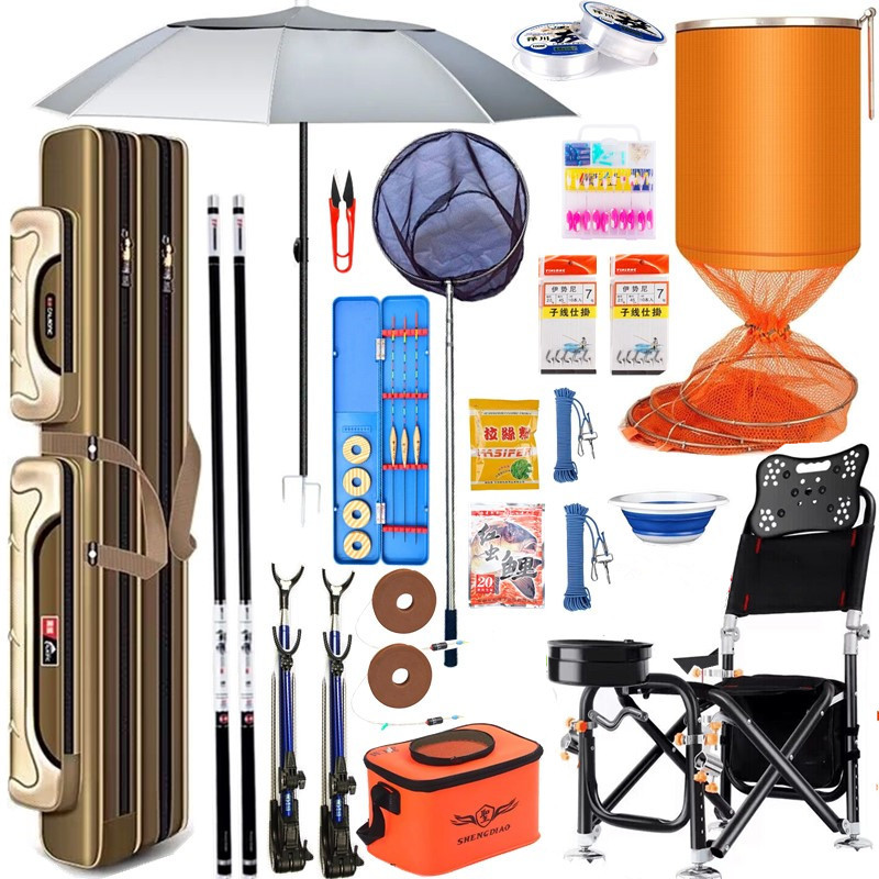 光威鱼竿套装全套装备钓鱼杆台钓竿渔具套装组合碳素竿28调鲤鱼竿