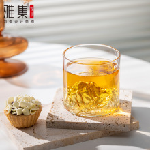 雅集茶具观山杯千里江山杯子茶杯玻璃水杯酒杯冰山创意威士忌青绿