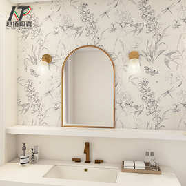 小燕子花砖全瓷复古卫生间墙砖400X800奶油色搭配卫生间厨房瓷砖