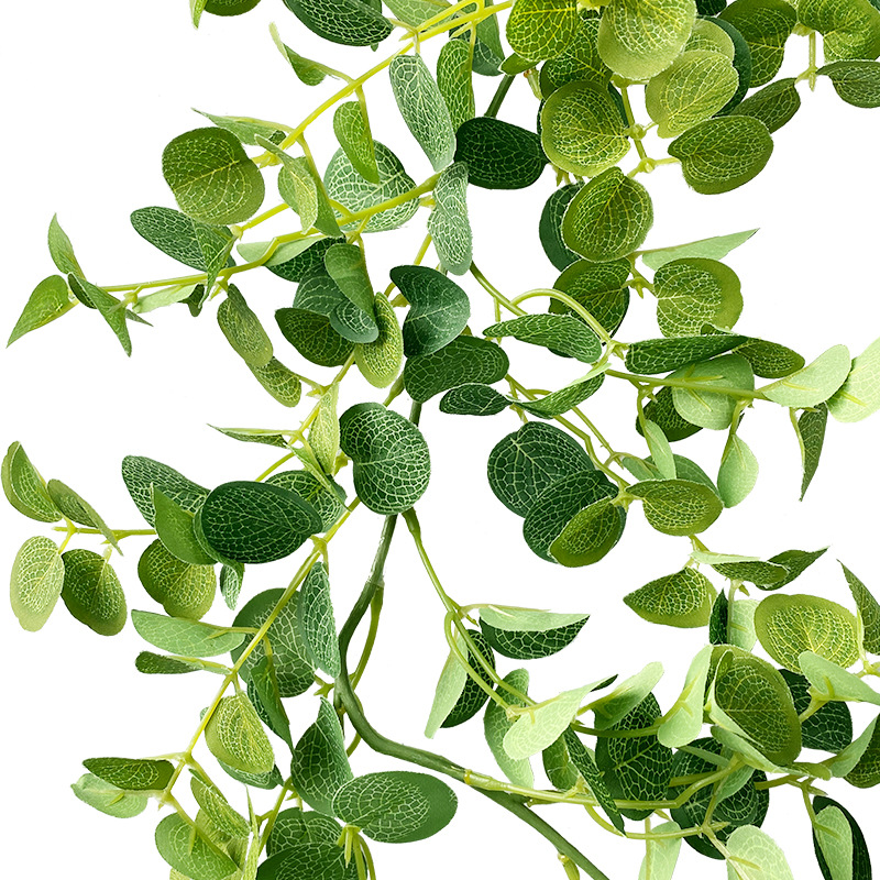 工厂人造藤条金钱叶 65目软藤跨境货源婚礼场景布置 仿真金钱叶藤