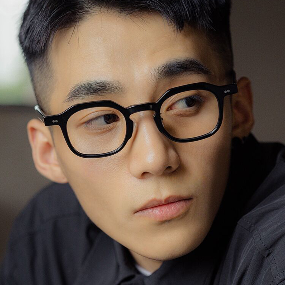 多边大框显瘦防蓝光眼镜ins风镜框镜复古日系男潮素颜平光镜