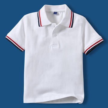 男童白色短袖衫夏季翻领儿童女童半袖纯白恤小学生校服上衣-阿里巴巴