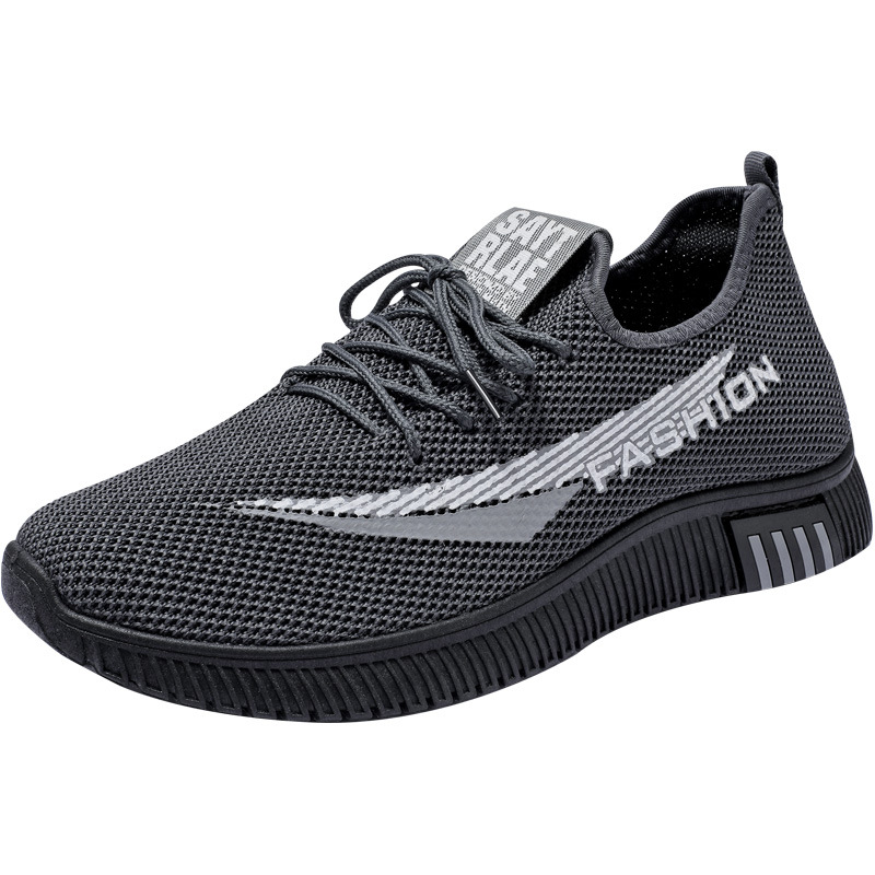 Customized Processing Men's Shoes Spring Tide Shoes 2023 New Versatile Men's Casual Sports Breathable Flying Woven Shoes Men